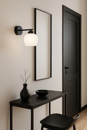 Kinkiet ABRO K-5603 Czarny/Biały