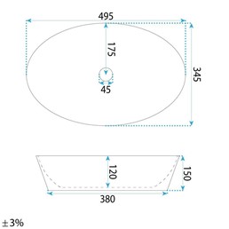 Umywalka Nablatowa ASTORIA Biały