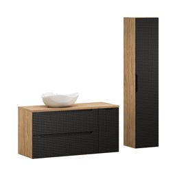 Zestaw Meblowy CLOUD 120cm Dąb Olejowany/Czarny Mat