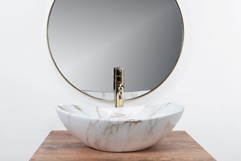 Umywalka Nablatowa ROYAL MINI AIAX SHINY Biały