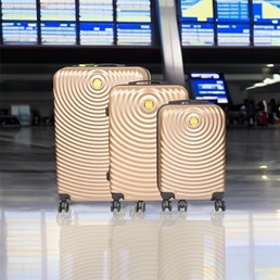 Zestaw Trzech Walizek Beżowy