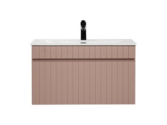 Zestaw ICR SKY 80cm (Szafka + Umywalka) Różowy/Biały