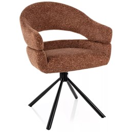 Krzesło BORGO LEO Camel/Czarny Mat