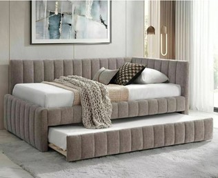 Łóżko ALFIE Raven 120x200cm Ciemny Beż