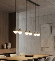 Lampa Wisząca GIRO 6 PREM Czarny/Beżowy