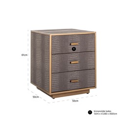 Komoda CLASSIO Szary/Złoty