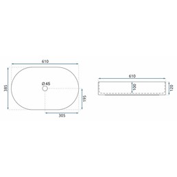 Umywalka Nablatowa NADIA 60 Beżowy
