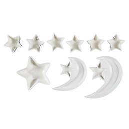 Zestaw 6 Naczyń do Serwowania STARRY NIGHT Biały