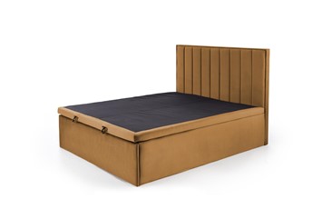 Łóżko Kontynentalne Tapicerowane ASENTO 160x200 Musztardowy