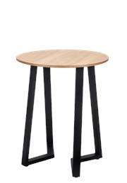 Stół Okrągły MODESTO TAVOLO fi80 Dąb/Czarny