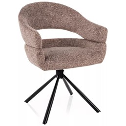 Krzesło BORGO LEO Ciemny Beż/Czarny Mat