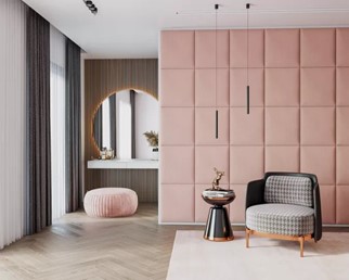 Panel Tapicerowany Ścienny TRINITY 50x40 Butelkowa Zieleń