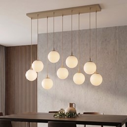 Lampa Wisząca COSMO 9 Beżowy/Opal