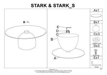 Ława STARK fi80 Dymiony/Kaszmirowy