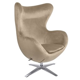 Fotel EGG Szeroki Velvet Khaki