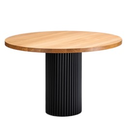 Stół Jadalniany FLAMINGO fi140 Dąb Lity Gładki/Czarny