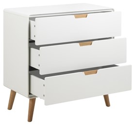 Komoda LOWELL z 3 Szufladami Biały