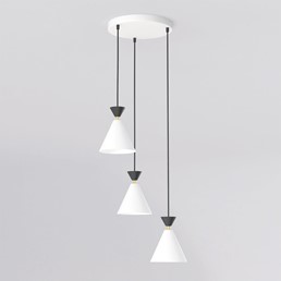 Lampa Wisząca KLEVER 3PREM Biały/Czarny
