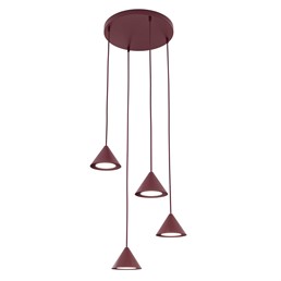 Lampa Wisząca ELIT 4 PREMIUM Burgundowy