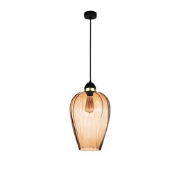 Lampa Wisząca BRISSA 1L Czarny/Brązowy