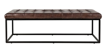 Ławka Pikowana AV1730-78 Avola 45x140x45 Czarny/Orzech