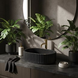 Umywalka Nablatowa MARGARET Czarny