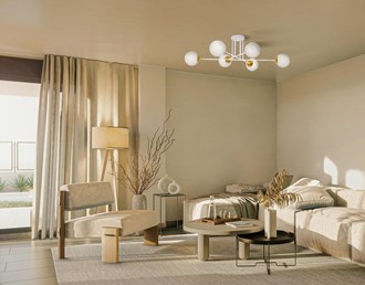 Lampa Wisząca ELMO K-5314 Biały/Złoty