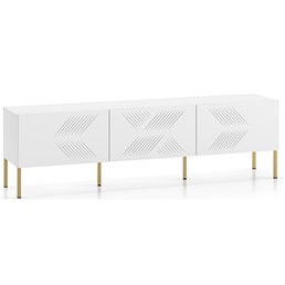 Szafka RTV CLEARING 04 Biały Alpejski/Noga Złoty 3K