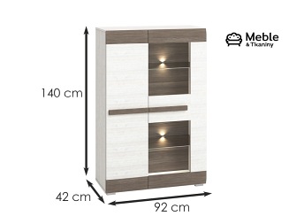 Witryna BLANCO 05 Sosna Śnieżna