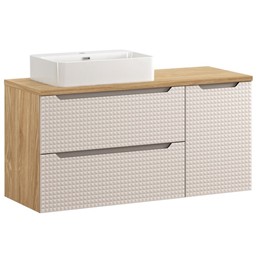 Zestaw Meblowy TRUST 120cm Beż/Dąb Olejowany