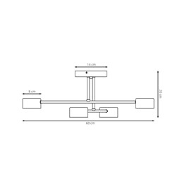 Lampa Sufitowa HALO 4 Burgundowy