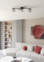 Lampa Wisząca OPUS 3 Czarny/Grafitowy