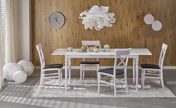 Stół Rozkładany NELSON (160-200)x90 cm Biały