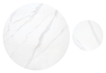 Zestaw Ław DIUNA fi80/41 Biały Marmur/Jasny Orzech