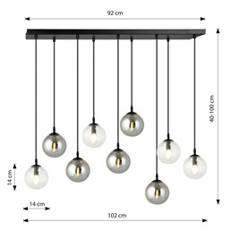 Lampa Wisząca COSMO 9 MIX 2 Wielokolorowy