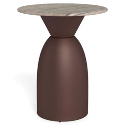 Stolik FERROL fi40 Szary/Brązowy