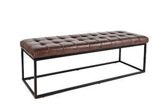 Ławka Pikowana AV1730-78 Avola 45x140x45 Czarny/Orzech