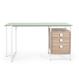 Biurko THOMAS Biały/Naturalny