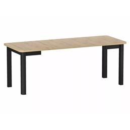 Stół Rozkładany OSKAR (200-120)x80cm Dąb Artisan/Czarny Mat