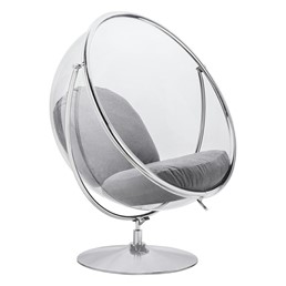 Fotel BUBBLE STAND 2 Chrom/Transparentny