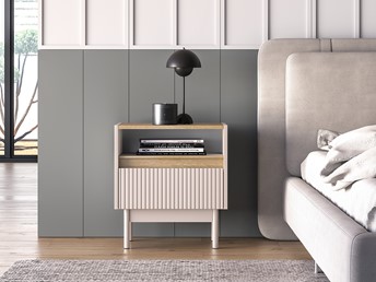 Szafka nocna DUNEA 08 Kaszmirowy/Dąb Cremona