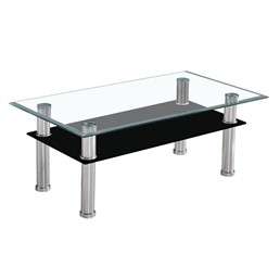 Stolik Kawowy CT-053 Transparentny/Chrom