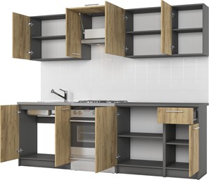 Kuchnia Zestaw DARIA 240 Antracyt/Dąb Craft