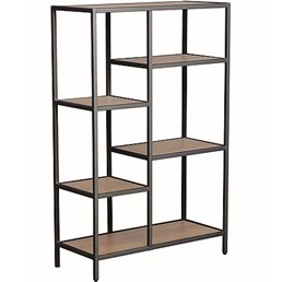 Regał COSTA B Czarny/Dąb