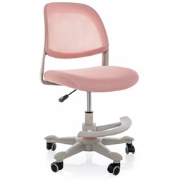 Fotel Obrotowy Q-027 Różowy/Szary