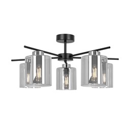 Lampa Sufitowa LUNA K-5527 Czarny/Grafitowy/Srebrny