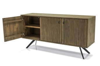 Komoda Massa D01 45x160x80 Czarny/Brązowy