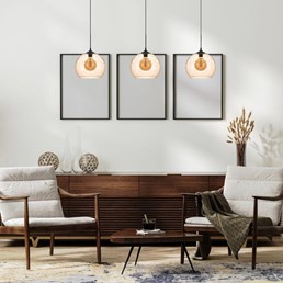 Lampa Wisząca LISIA 1M Czarny/Brązowy