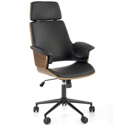 Fotel Gabinetowy WEBER Orzech/Czarny