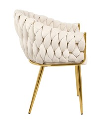 Krzesło TRESSE Złoty/Beżowy